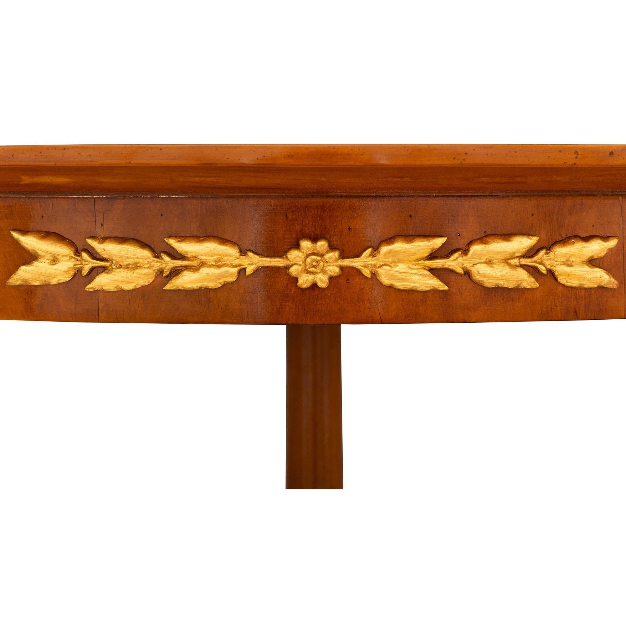 Italian 19th century Neo-Classical st. Mahogany and Ormolu center table For Sale 1