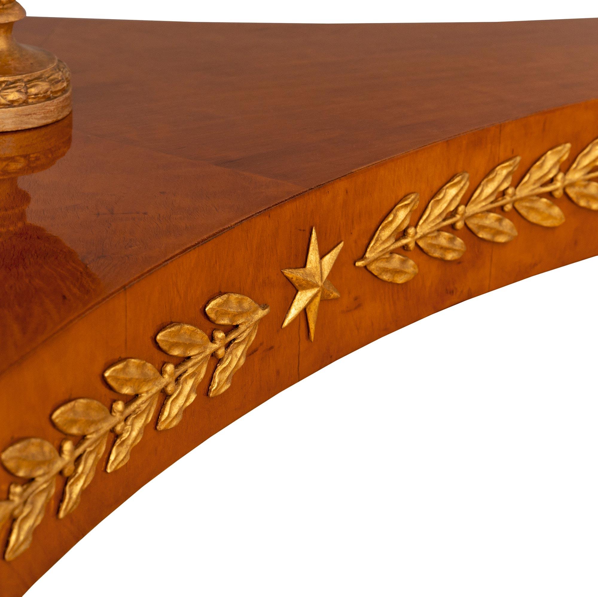 Italian 19th century Neo-Classical st. Mahogany and Ormolu center table For Sale 2