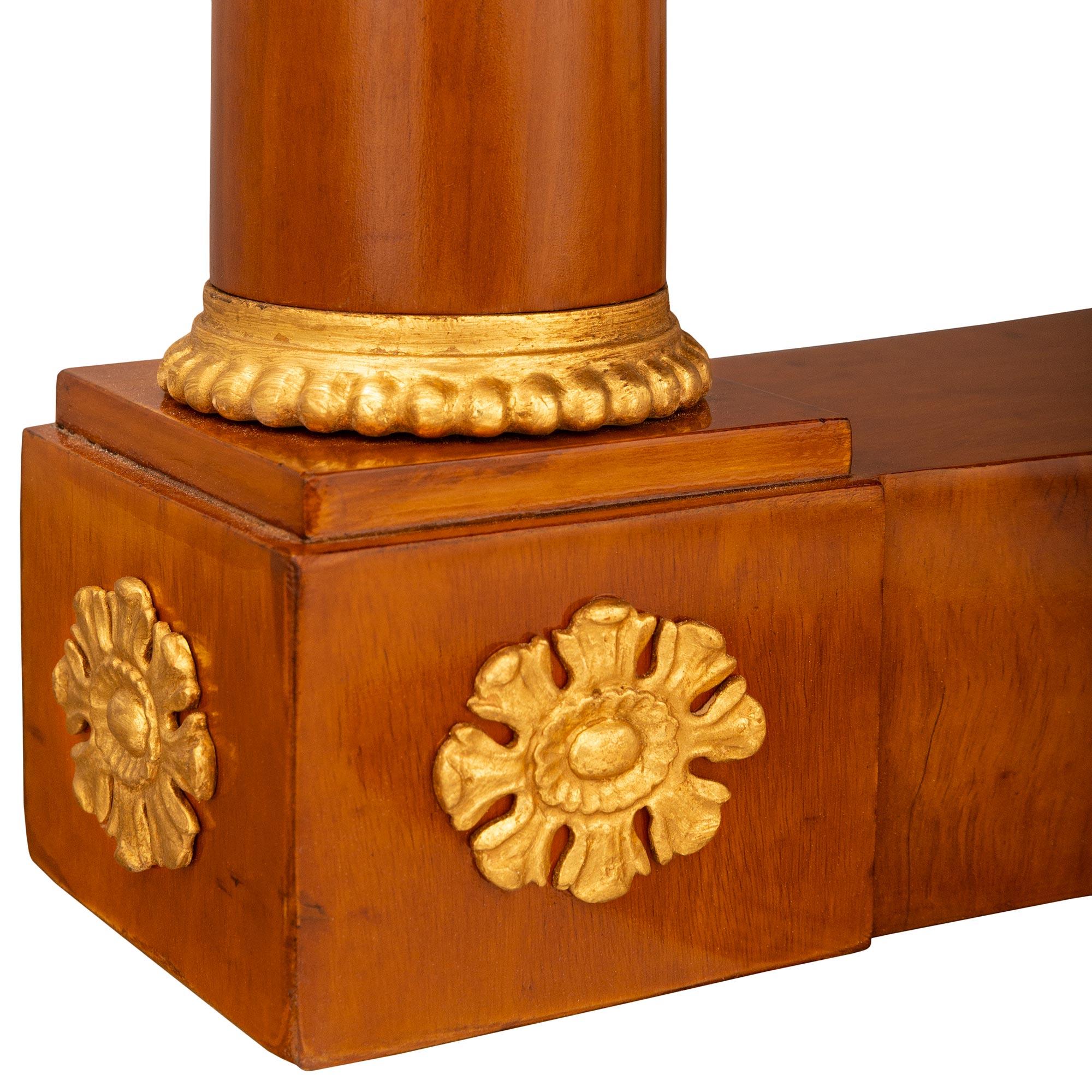 Italian 19th century Neo-Classical st. Mahogany and Ormolu center table For Sale 4