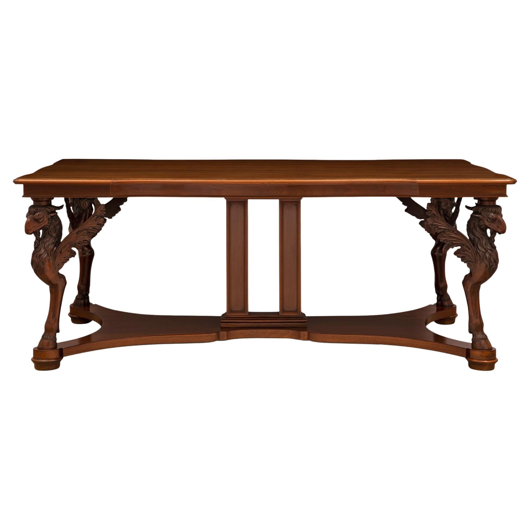 Italian 19th Century Neo-Classical St. Mahogany Center Table For Sale