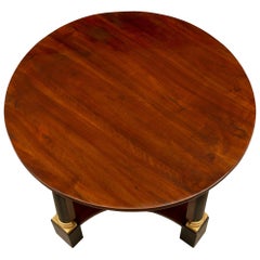 Italian 19th Century Neo-Classical St. Mahogany & Fruitwood Center Table
