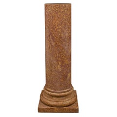 Italian 19th Century Neo-Classical St. Marble Pedestal Columns