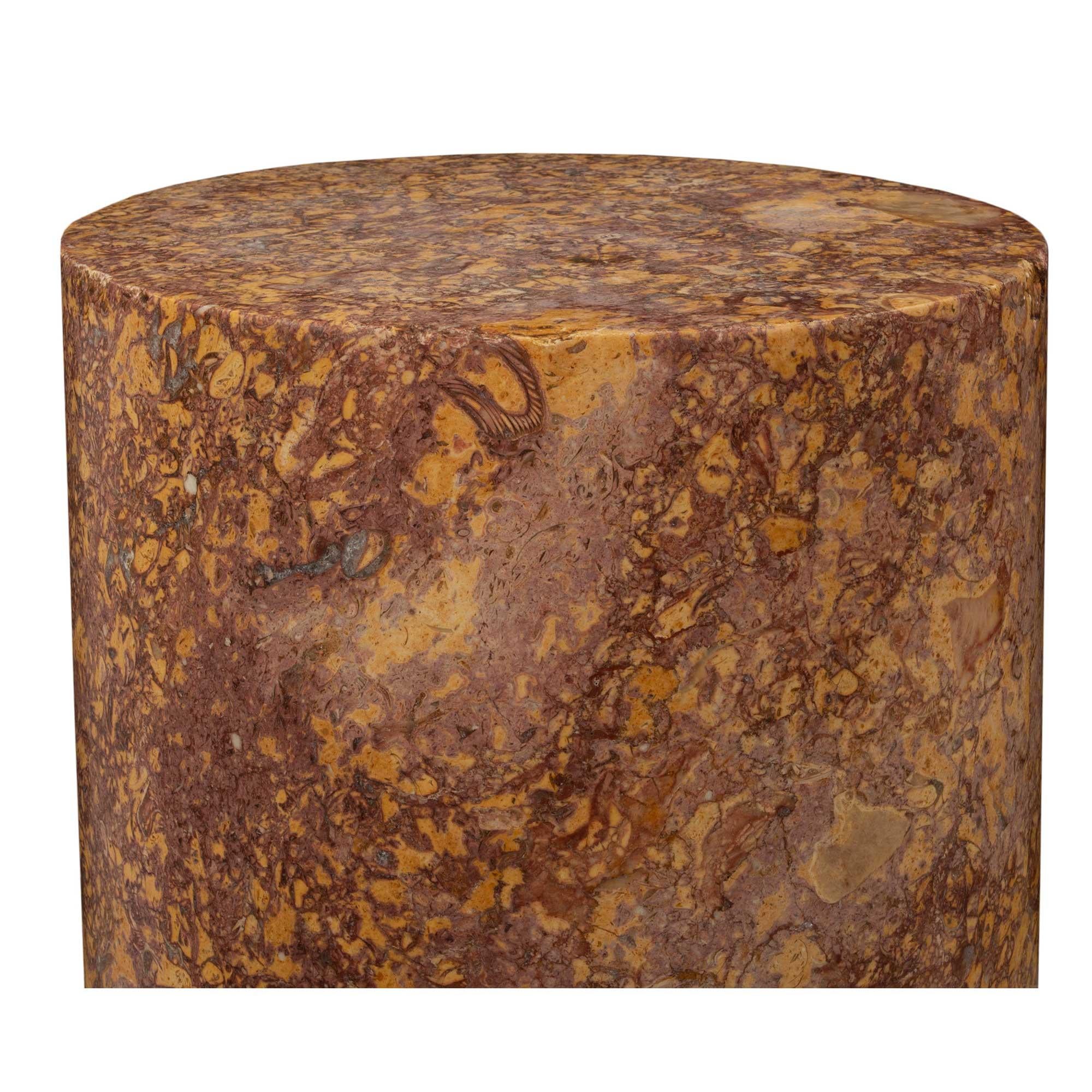 Marbre Columnes de piédestal en marbre de style néo-classique italien du 19ème siècle en vente