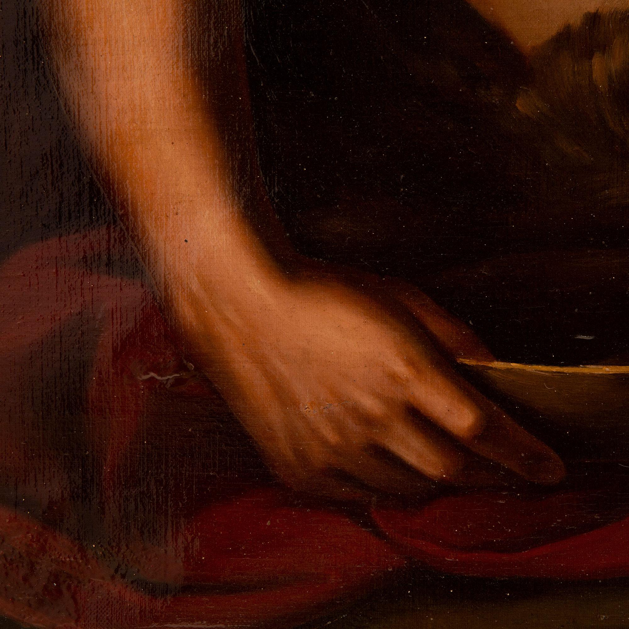 Italienisches neoklassizistisches Gemälde eines jungen Mannes, Öl auf Leinwand, 19. Jahrhundert im Angebot 2