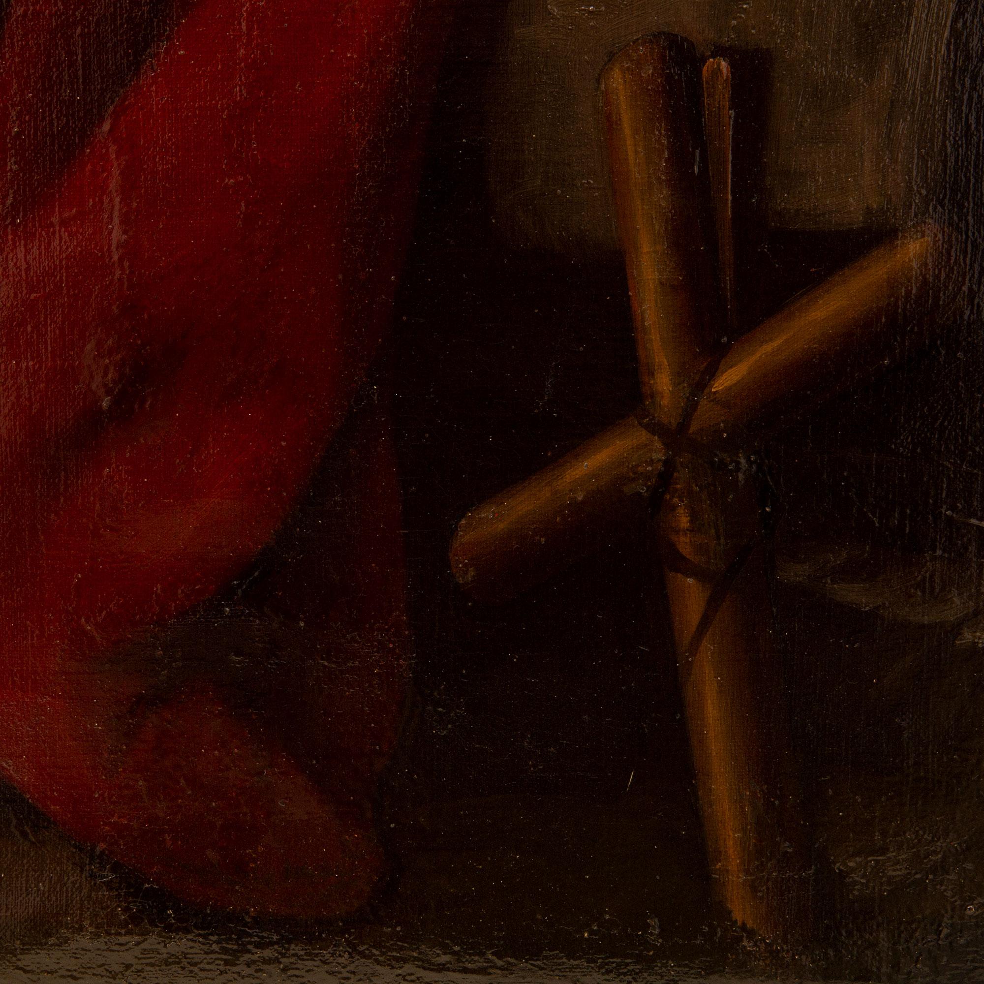 Italienisches neoklassizistisches Gemälde eines jungen Mannes, Öl auf Leinwand, 19. Jahrhundert im Angebot 3