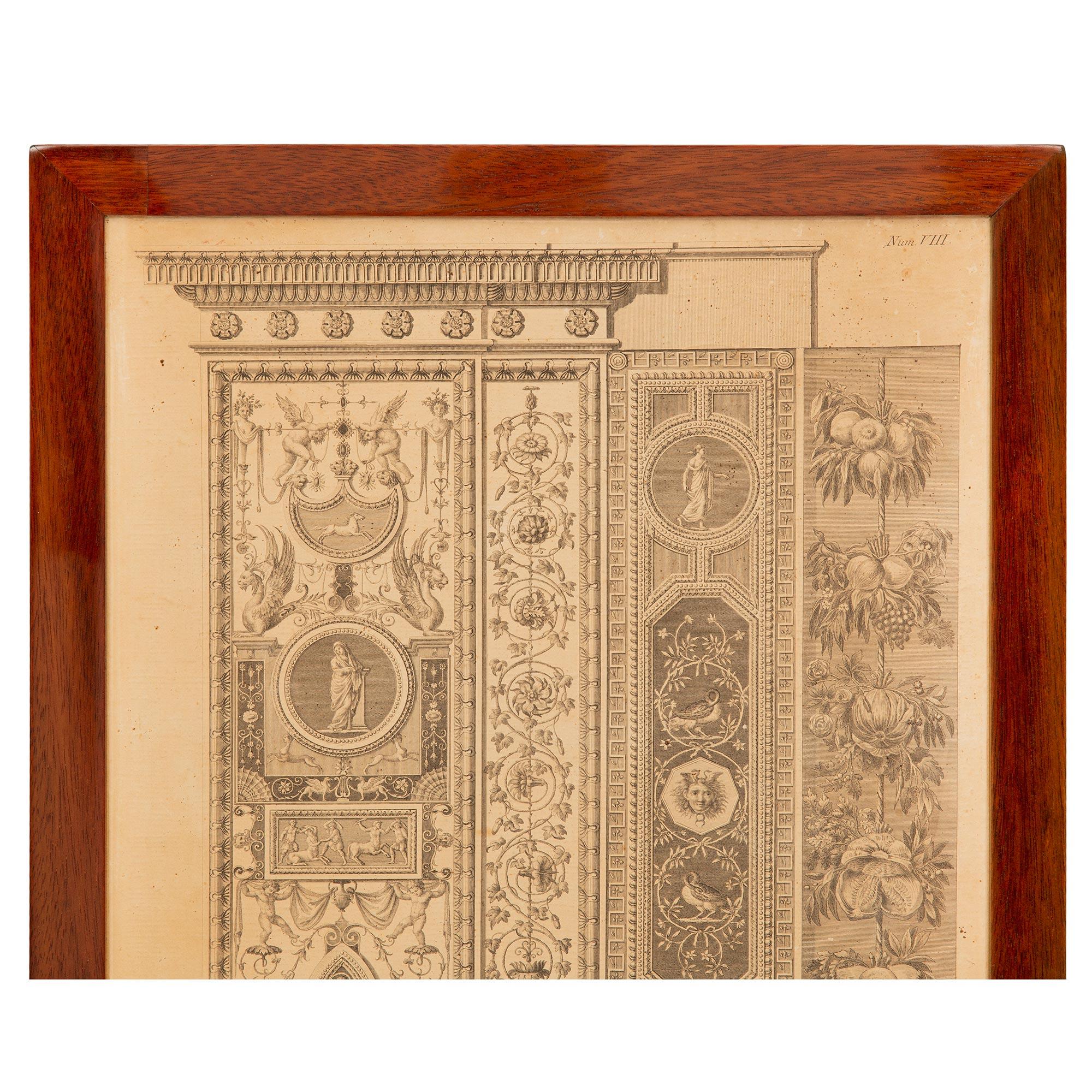 Italian 19th Century Neo-Classical St. Prints In Their Original Walnut Frames For Sale 7