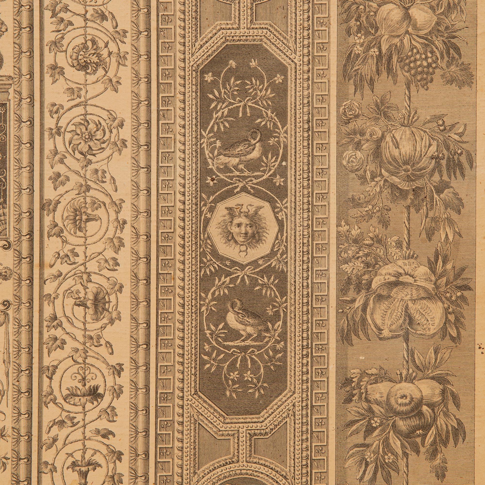Impressions italiennes néoclassiques du XIXe siècle de style néo-classique dans leurs cadres originaux en noyer en vente 10