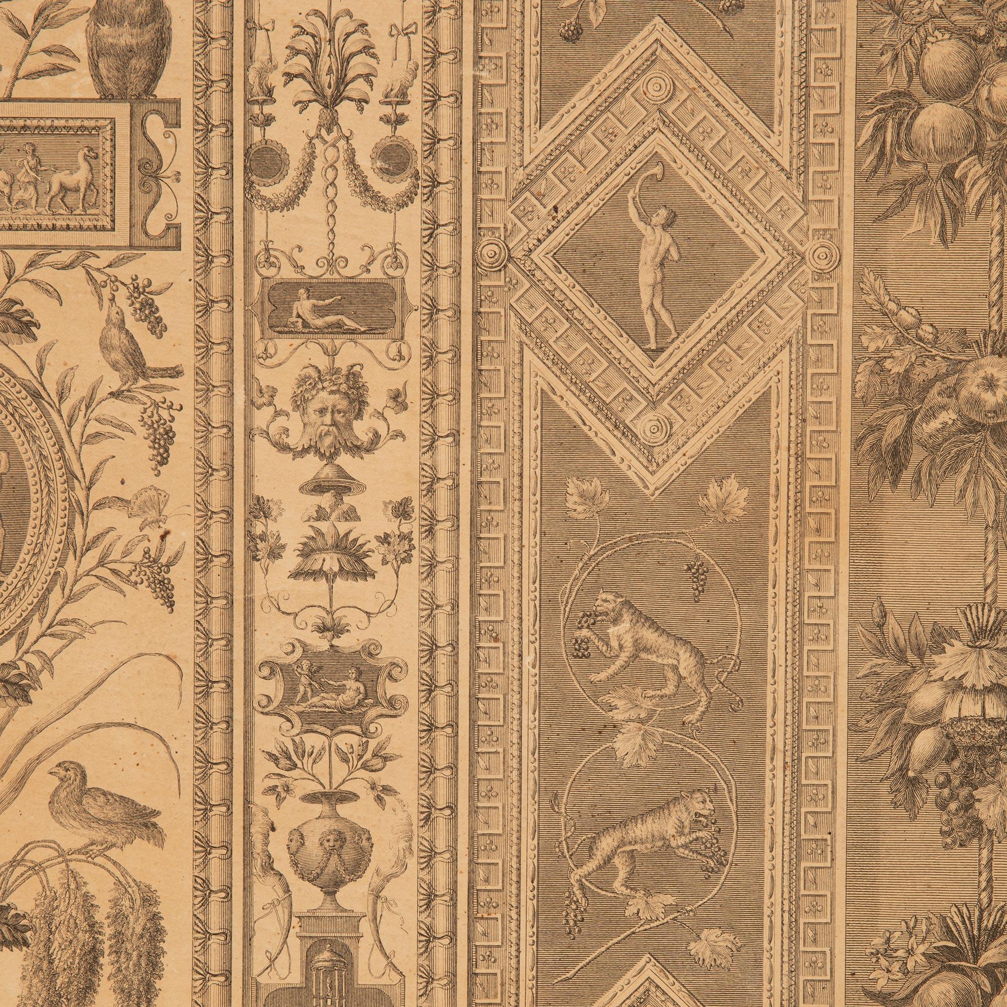 Impressions italiennes néoclassiques du XIXe siècle de style néo-classique dans leurs cadres originaux en noyer en vente 13