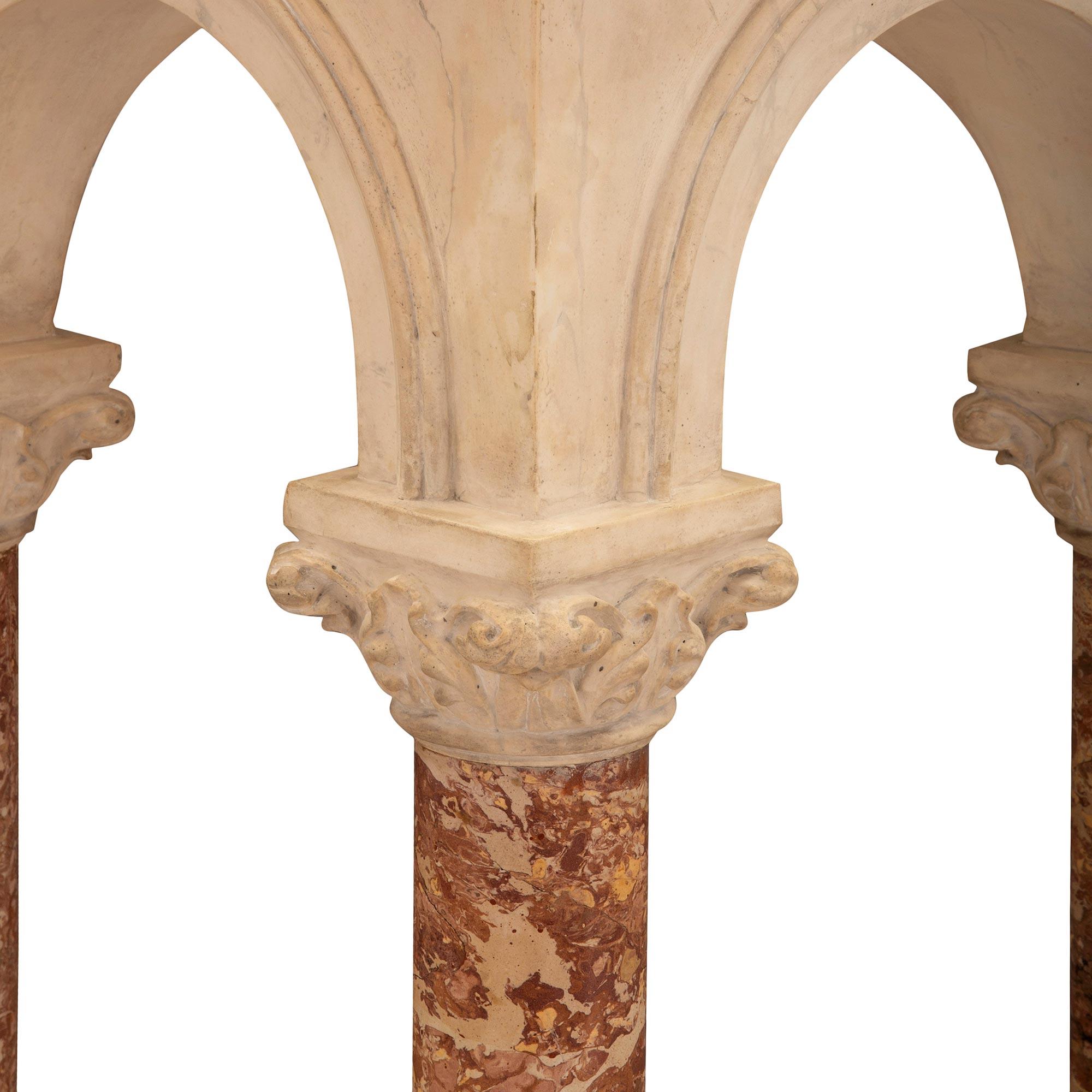 Italian 19th Century Neo-Classical St. Scagliola Pedestal Column For Sale 1