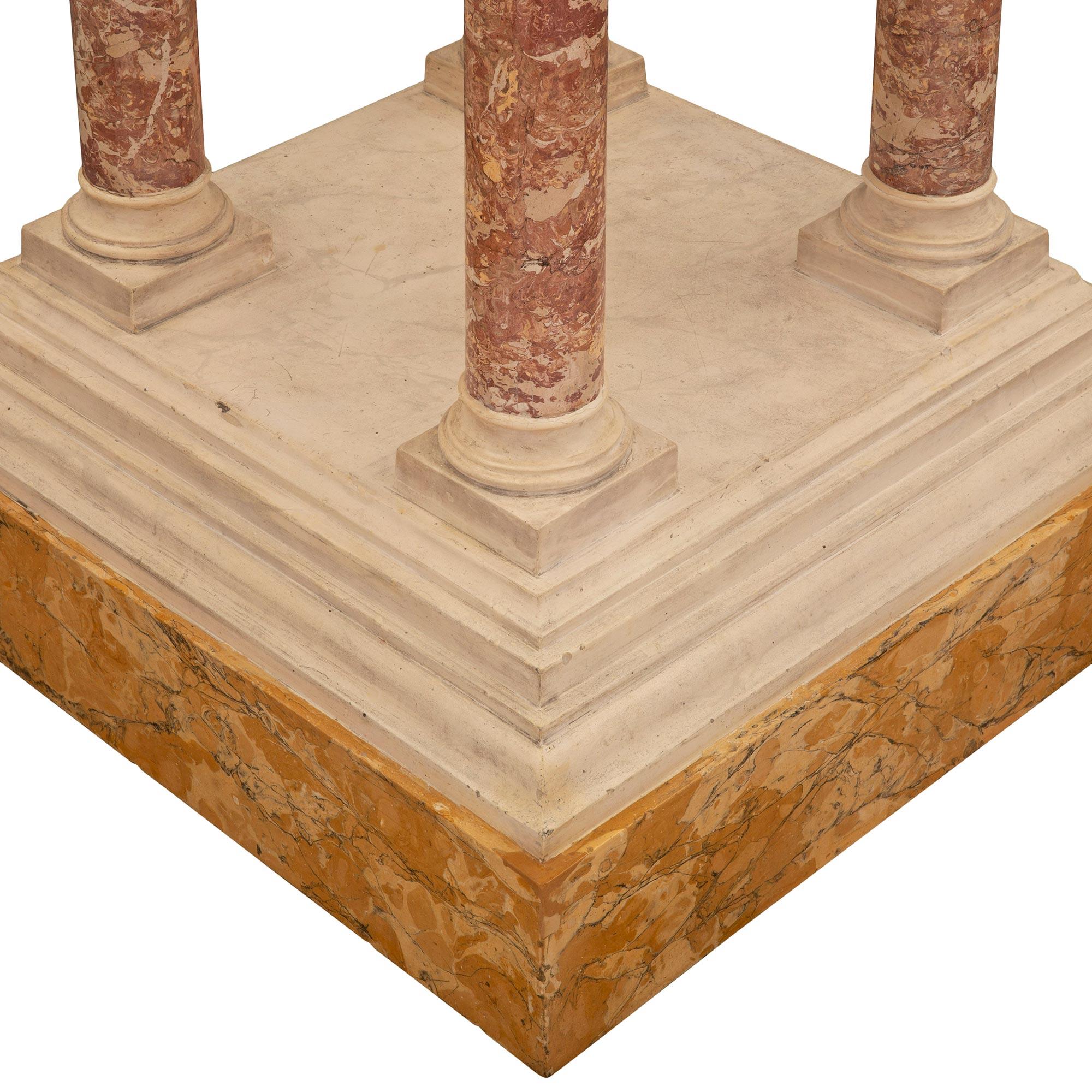 Italian 19th Century Neo-Classical St. Scagliola Pedestal Column For Sale 3