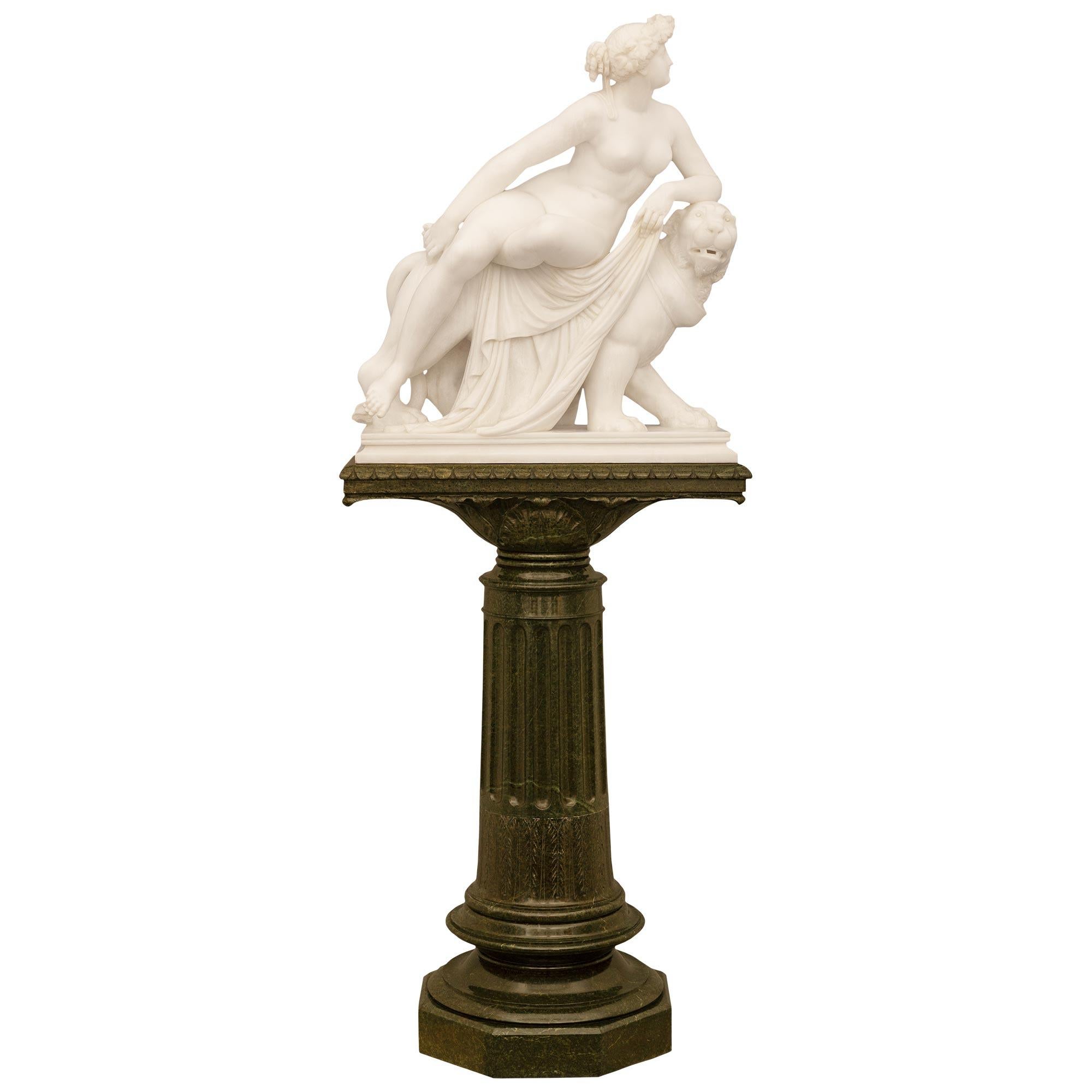 Italian 19th Century Neo-Classical St. Statue Of Ariadne Signed Signed F. Vichi For Sale 8