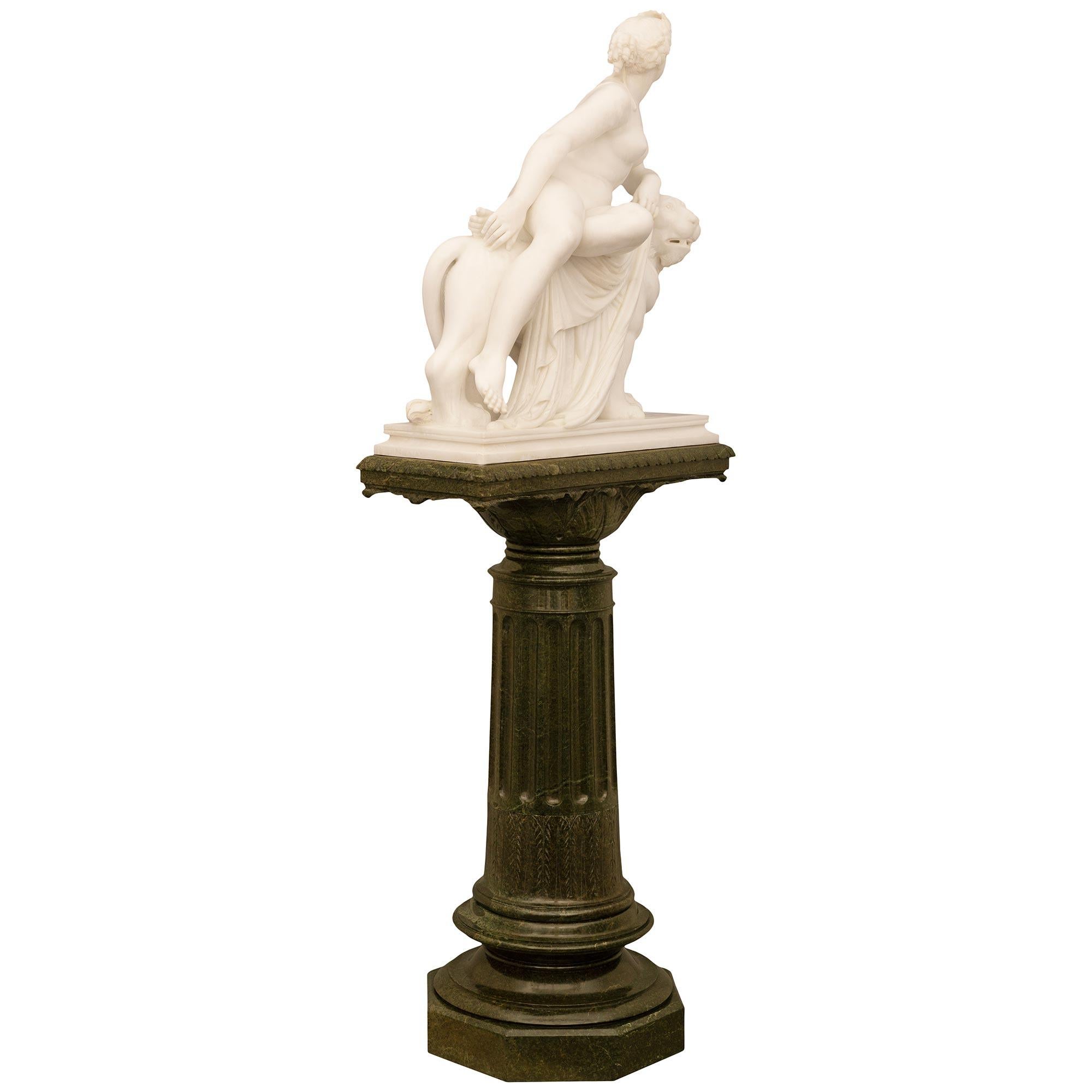 Neoclassical Italian 19th Century Neo-Classical St. Statue Of Ariadne Signed Signed F. Vichi For Sale
