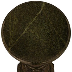 Italian 19th Century Neo-Classical St. Verde Ranocchia Marble Pedestal