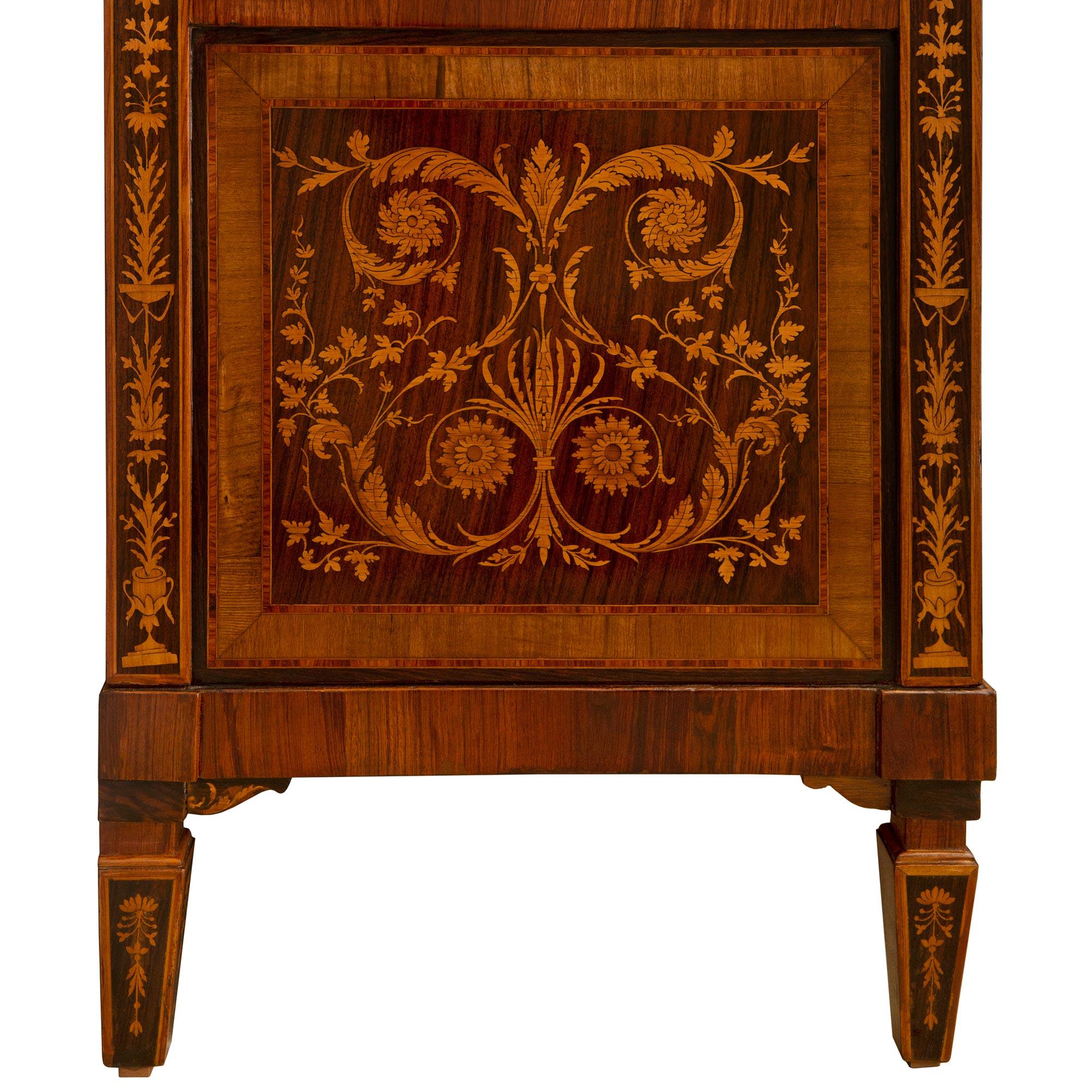 Italian 19th Century Neo-Classical St. Walnut Cabinet Vitrine For Sale 4