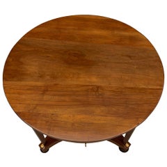 Italienischer neoklassizistischer italienischer Esstisch aus Nussbaum, Ebenholz und vergoldetem Holz aus dem 19. Jahrhundert