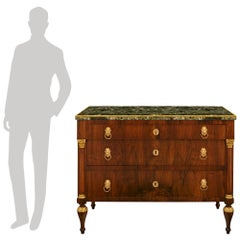 Italian 19th century Neo-Classical st. Walnut, Gilt Metal and Giltwood commode