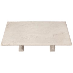 Italian 19th Century Neo-Classical St. White Carrara Marble Center Table