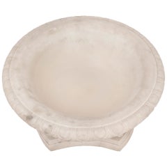 Italian 19th Century Neo-Classical St. White Carrara Marble Centerpiece Bowl