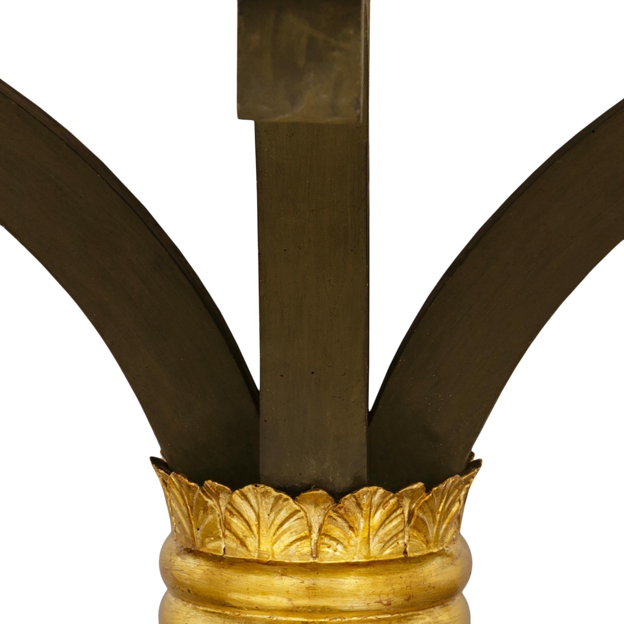 St. neoclásico italiano del siglo XIX Mesa central de madera, meca y mármol de imitación en Bueno estado para la venta en West Palm Beach, FL