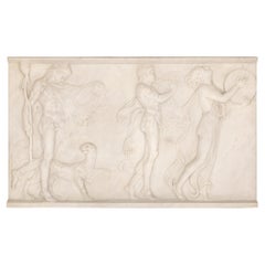 Italian 19th Century Neoclassical St. Marble Wall Decor Relief Plaque