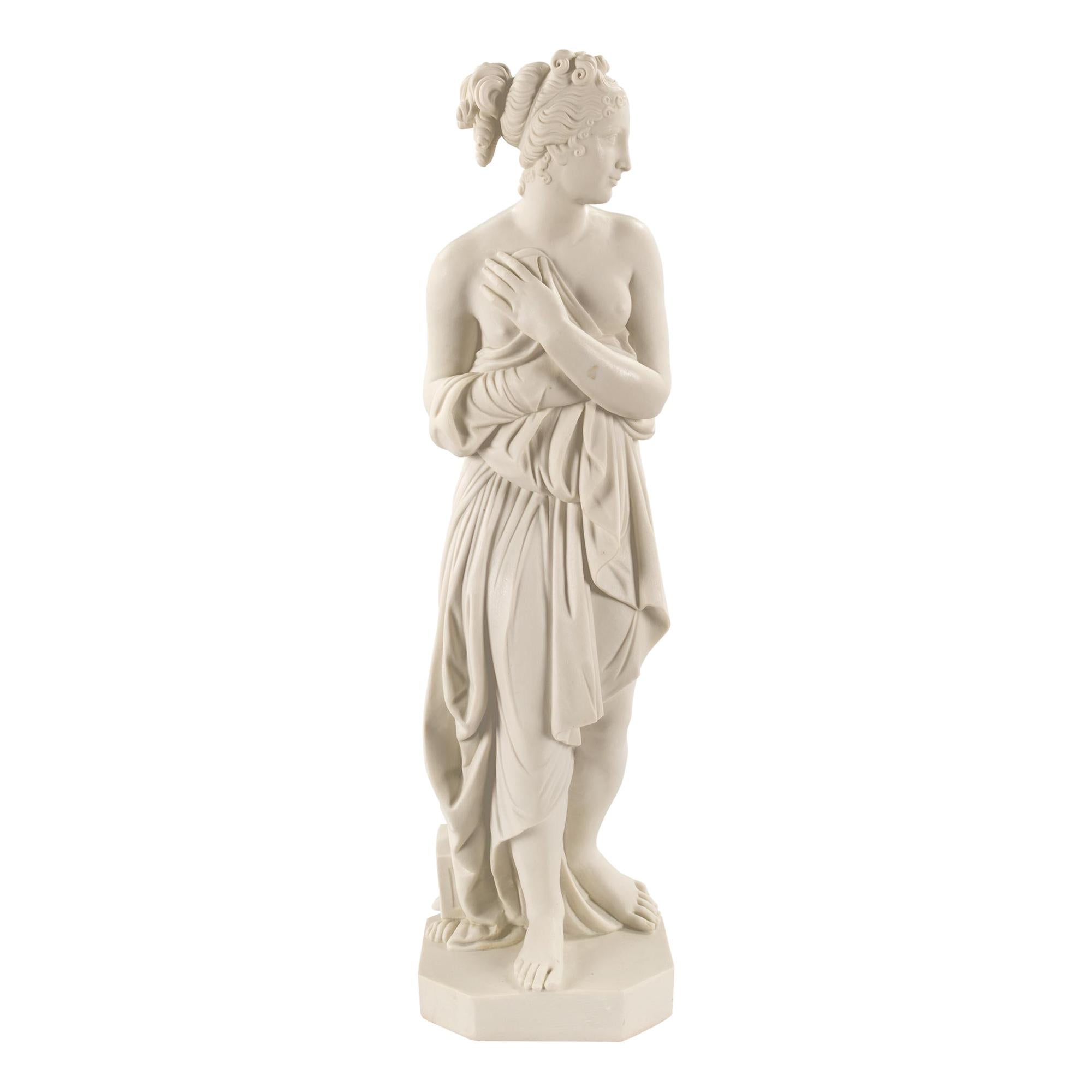 Italian 19th Century Neoclassical Style Biscuit de Sèvres Statue of Venus