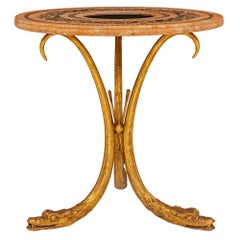 Mesa de centro italiana del siglo XIX de estilo neoclásico