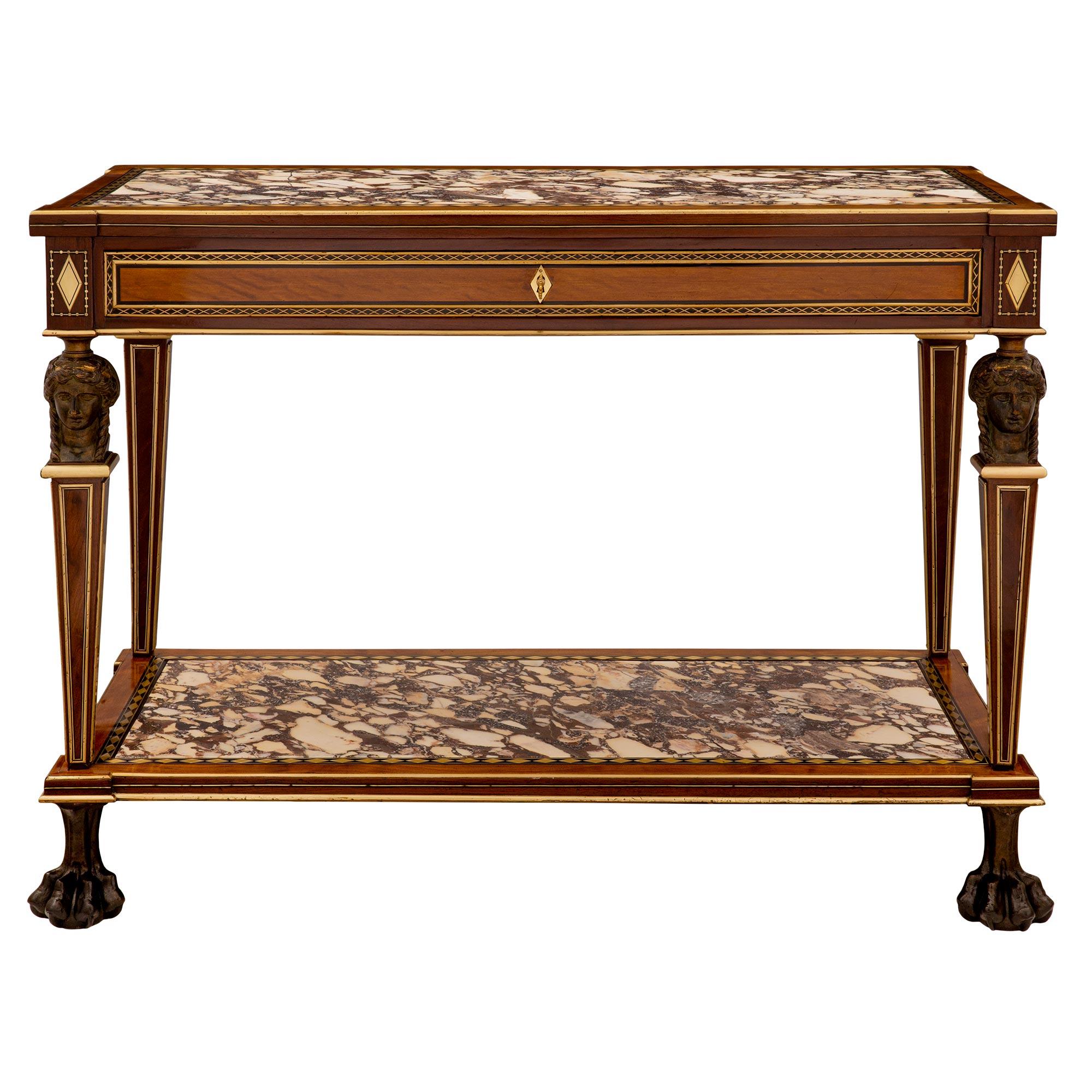 Italian 19th Century Neoclassical Style Freestanding Console For Sale