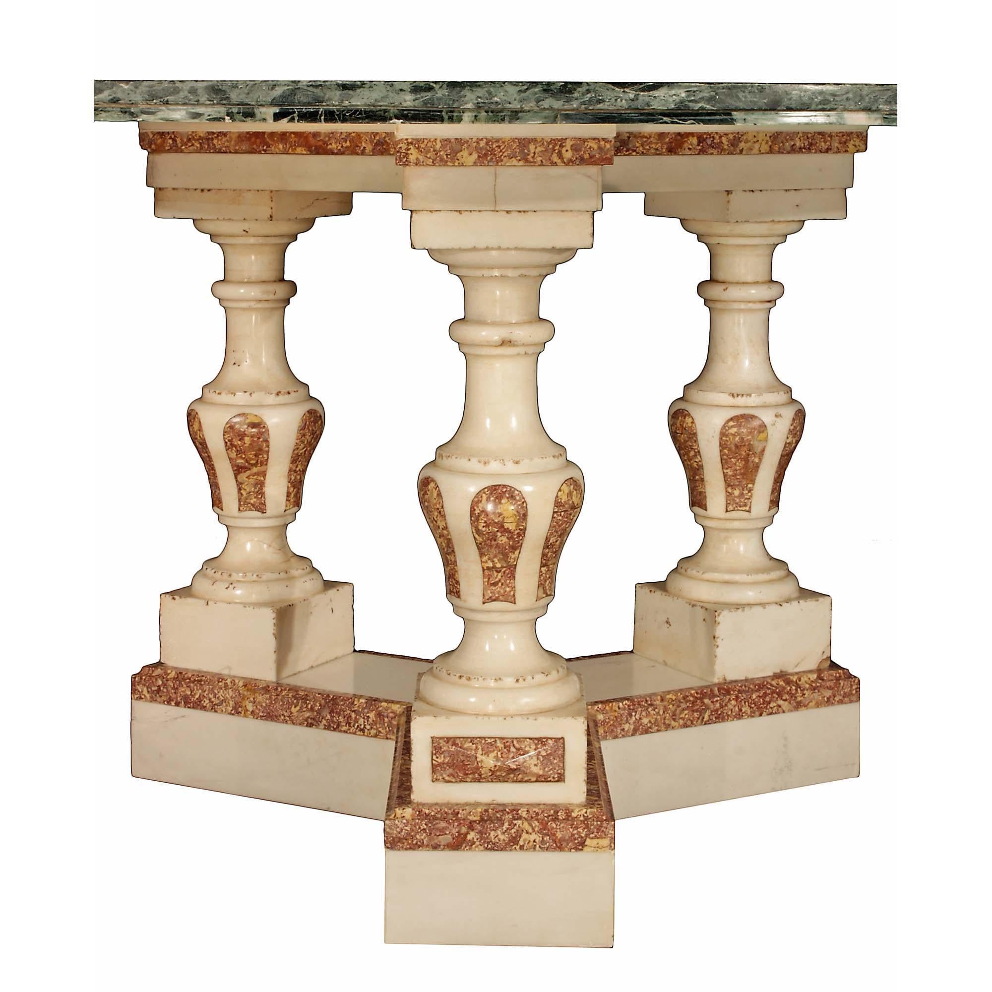 Italian 19th Century Neoclassical Style Marble Center Table For Sale 1