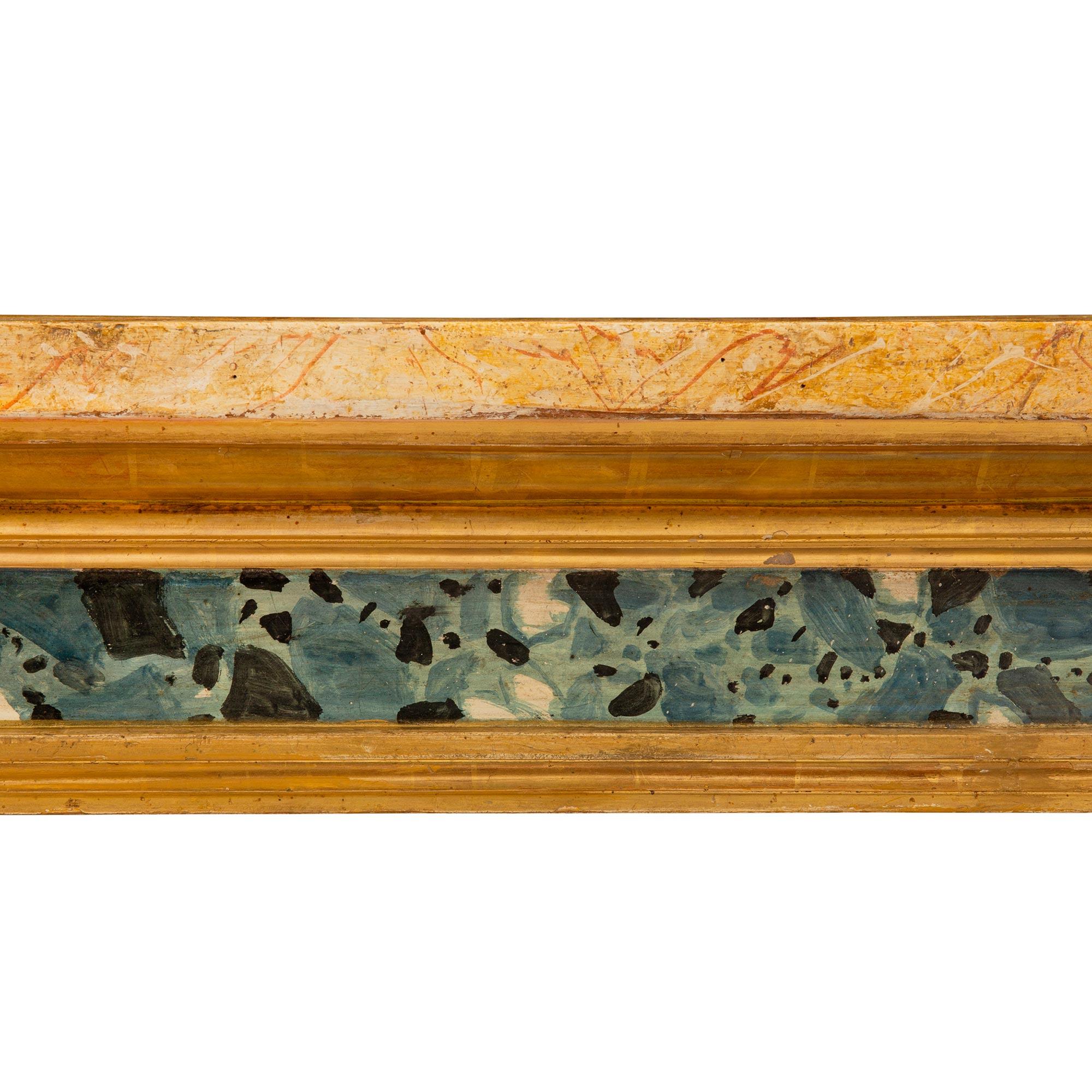 Italian 19th Century Neoclassical Style Painted and Giltwood Console For Sale 1