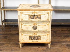 Italian 19th Century Neoclassical Style Painted Commode with Mythological Scenes