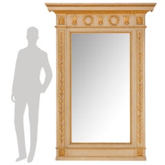 Italian 19th Century Neoclassical Style Patinated and Giltwood Mirror