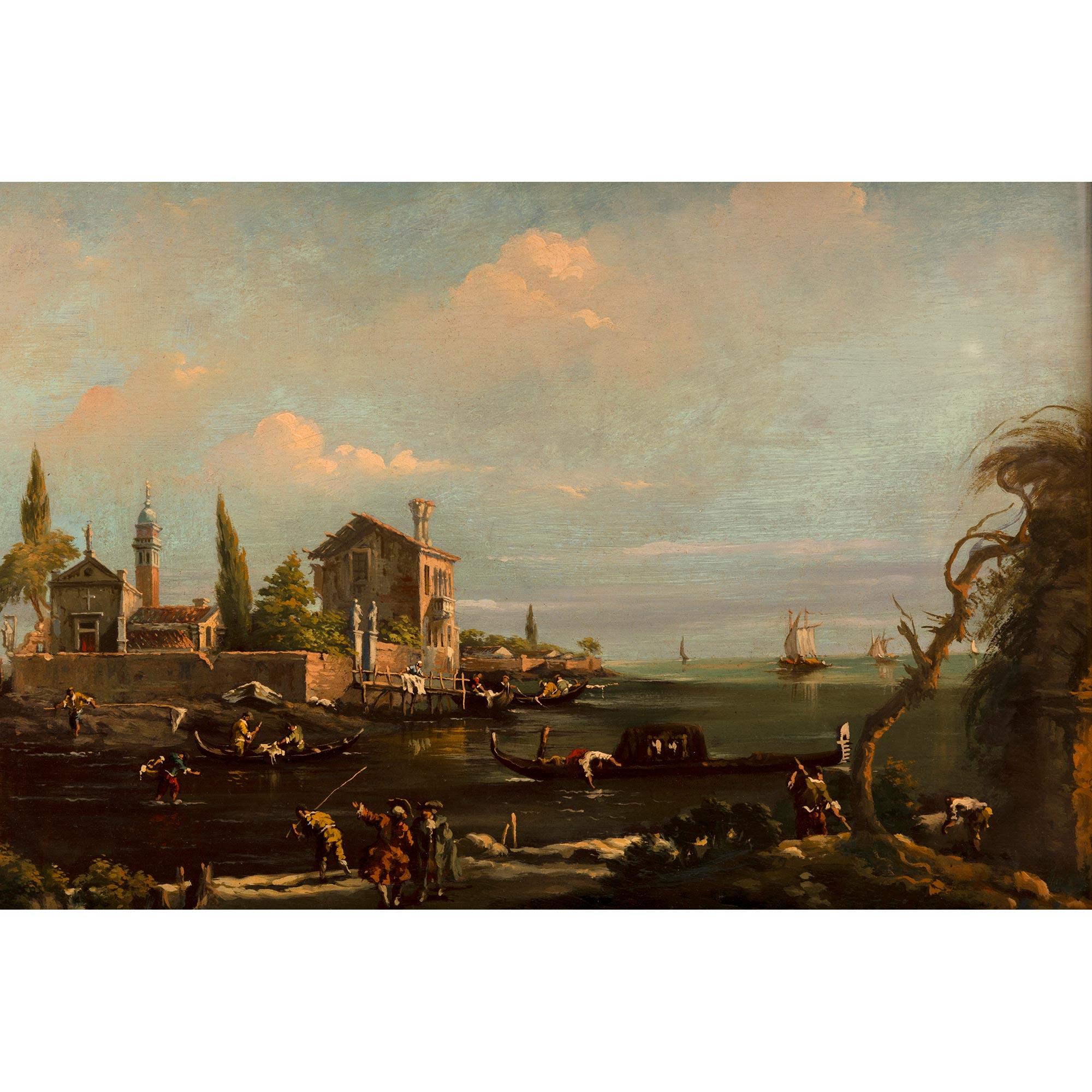 Italian 19th Century Oil on Canvas Painting In Good Condition For Sale In West Palm Beach, FL