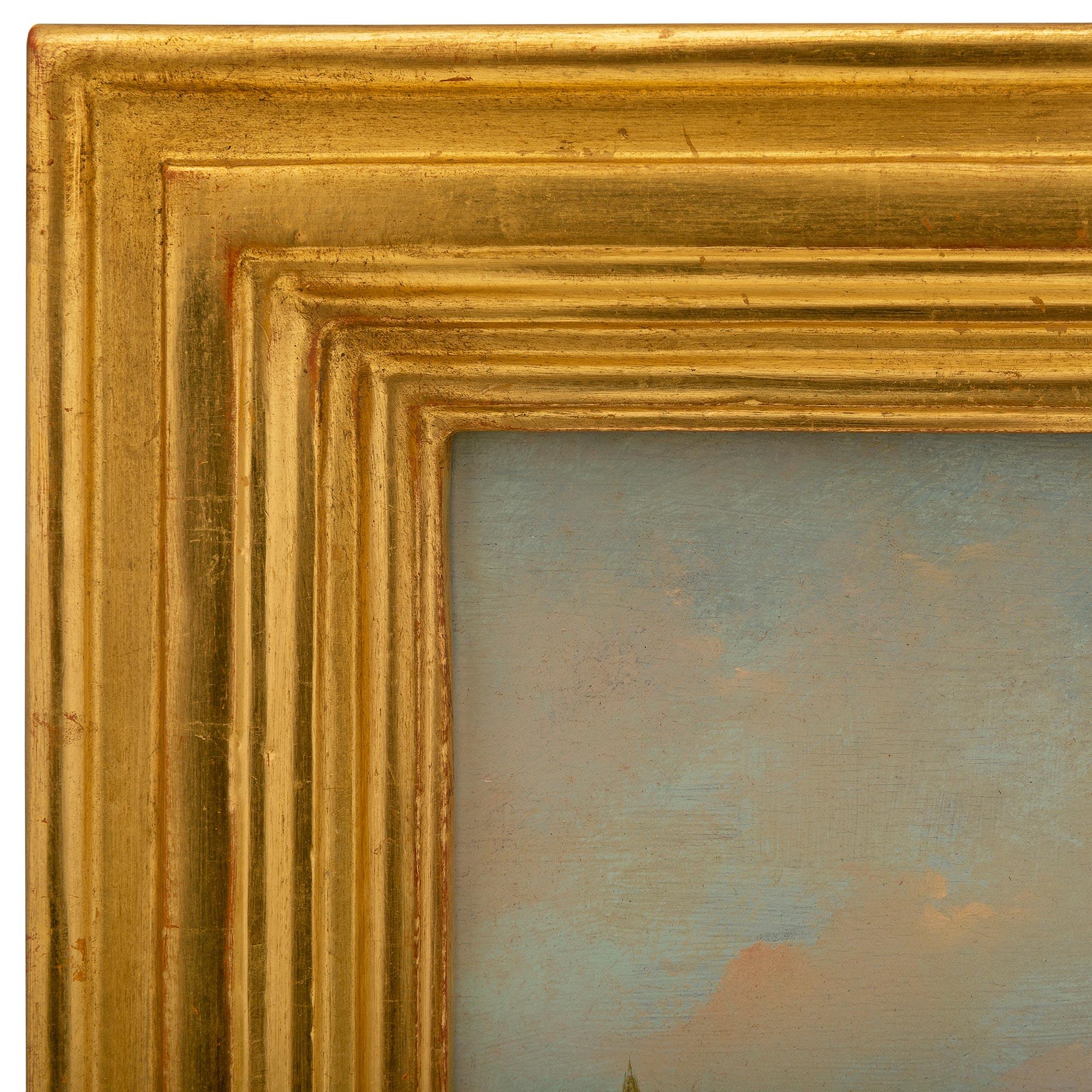 Italienisches Gemälde, Öl auf Leinwand, 19. Jahrhundert im Angebot 2