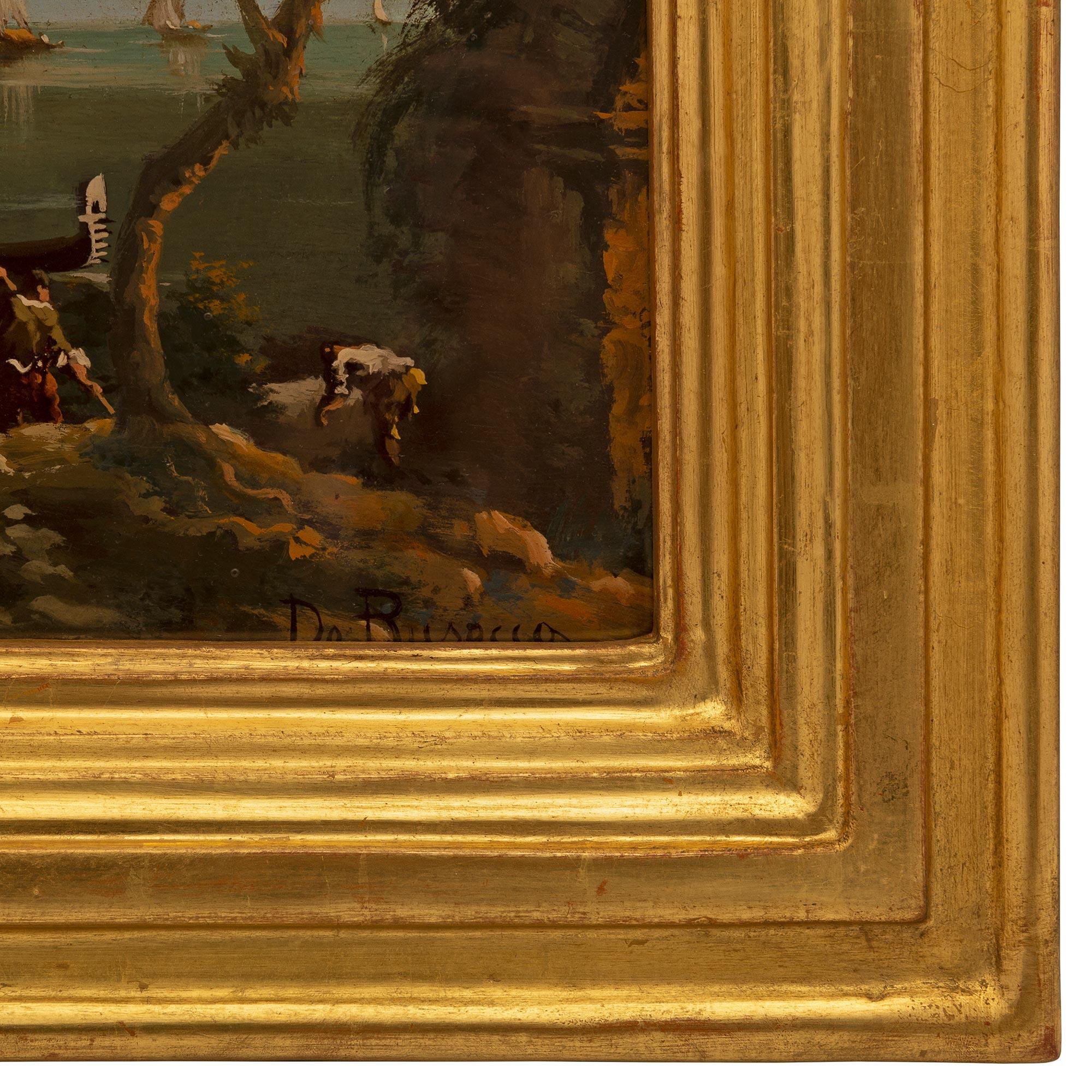 Italienisches Gemälde, Öl auf Leinwand, 19. Jahrhundert im Angebot 4