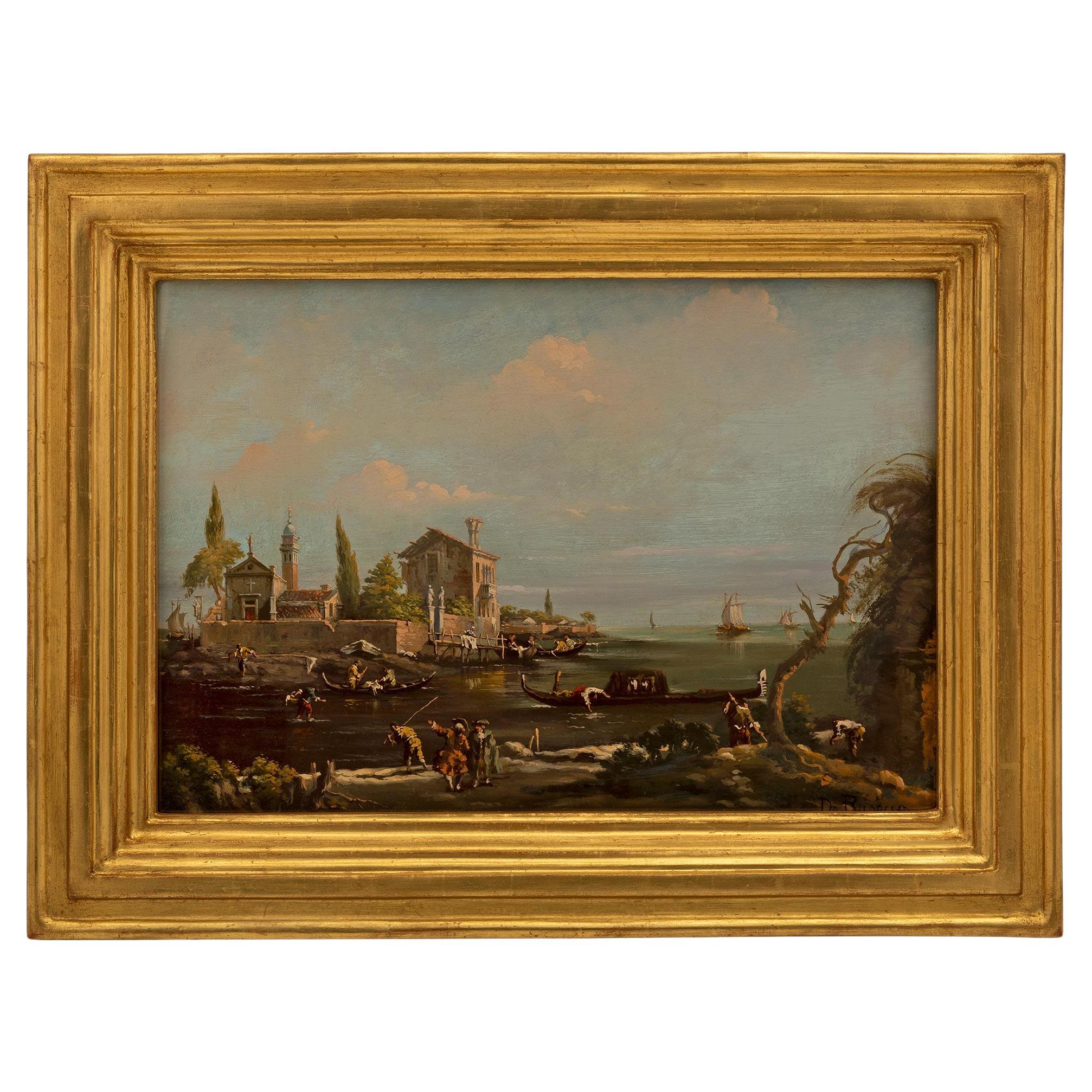 Óleo sobre lienzo italiano del siglo XIX