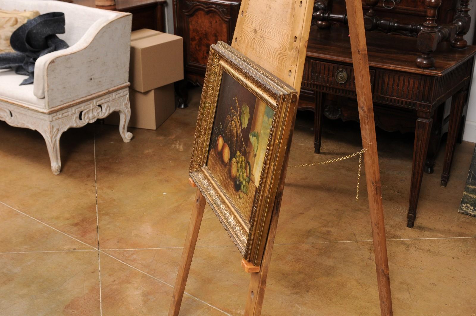 Italienisches Stillleben aus dem 19. Jahrhundert, Öl auf Leinwand, Gemälde mit Obstdarstellung im Angebot 6