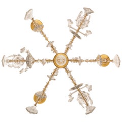 Italian 19th Century Ormolu, Crystal And Gilt Crystal Chandelier
