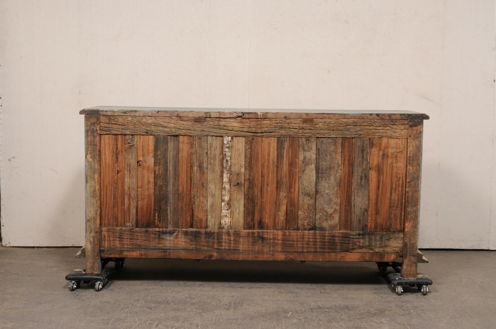 Italian 19th Century Painted Wood Raised-Panel Credenza Cabinet 5