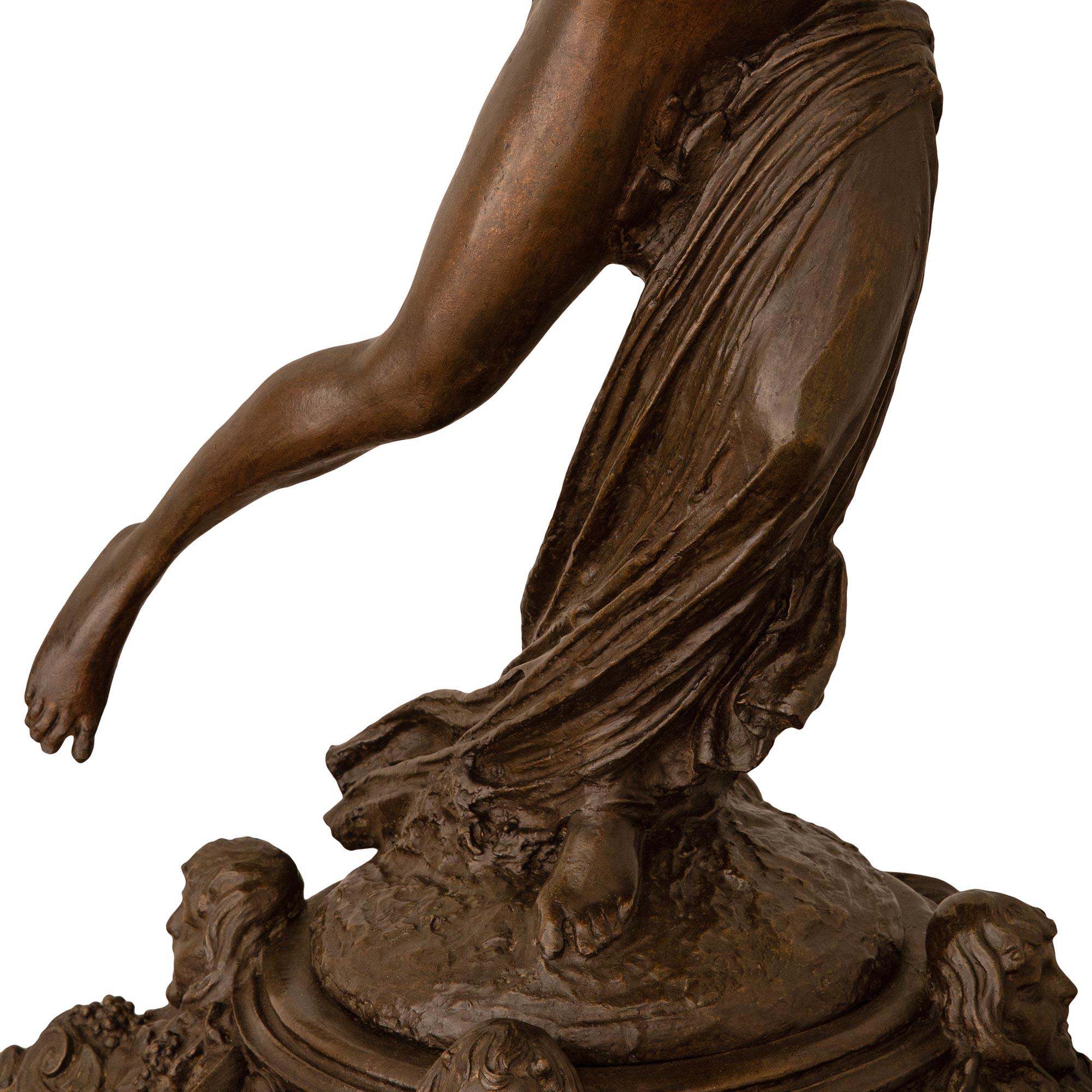 Vaso per uccelli/pianta in bronzo patinato del XIX secolo, firmato A. Fazzi in vendita 5