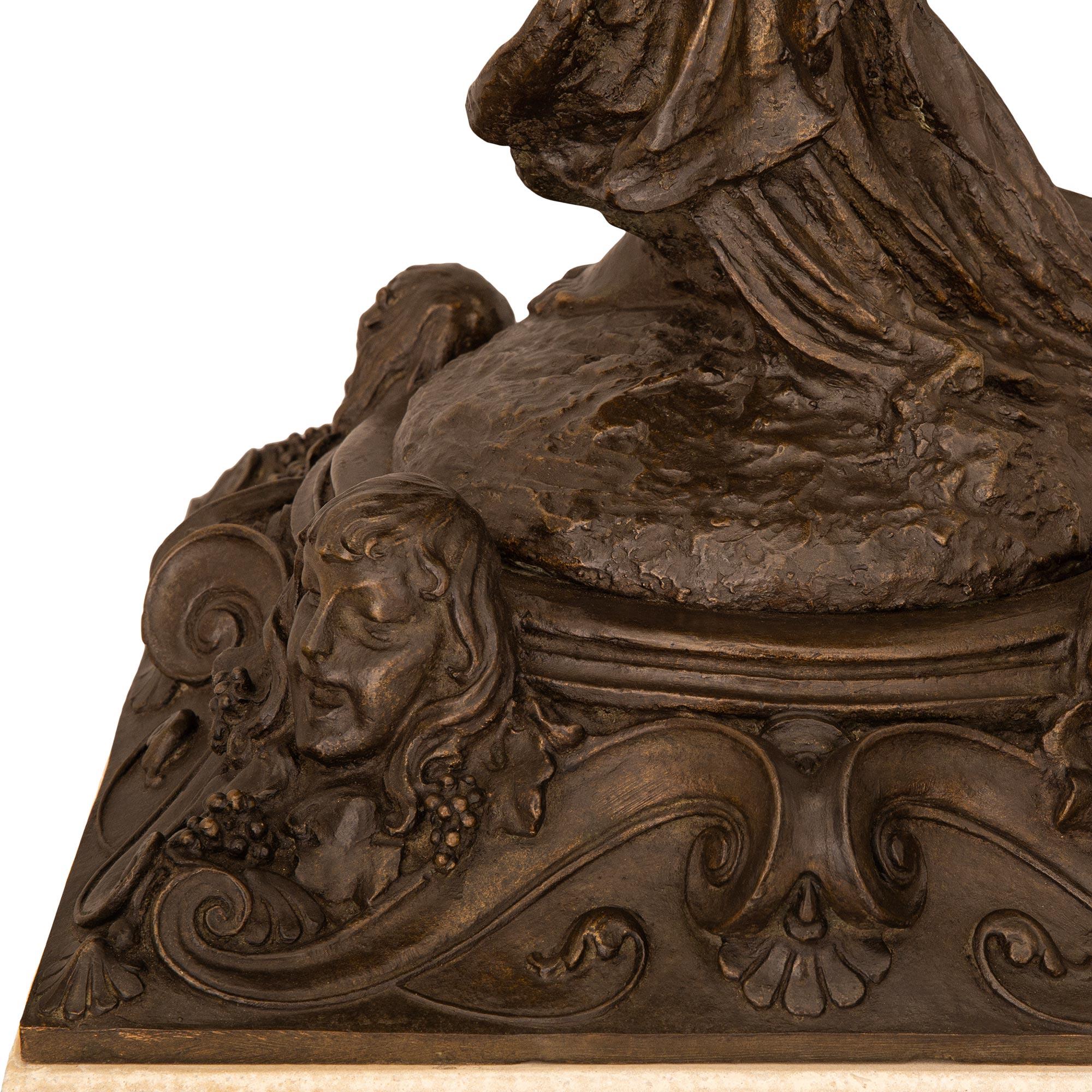 Vaso per uccelli/pianta in bronzo patinato del XIX secolo, firmato A. Fazzi in vendita 6