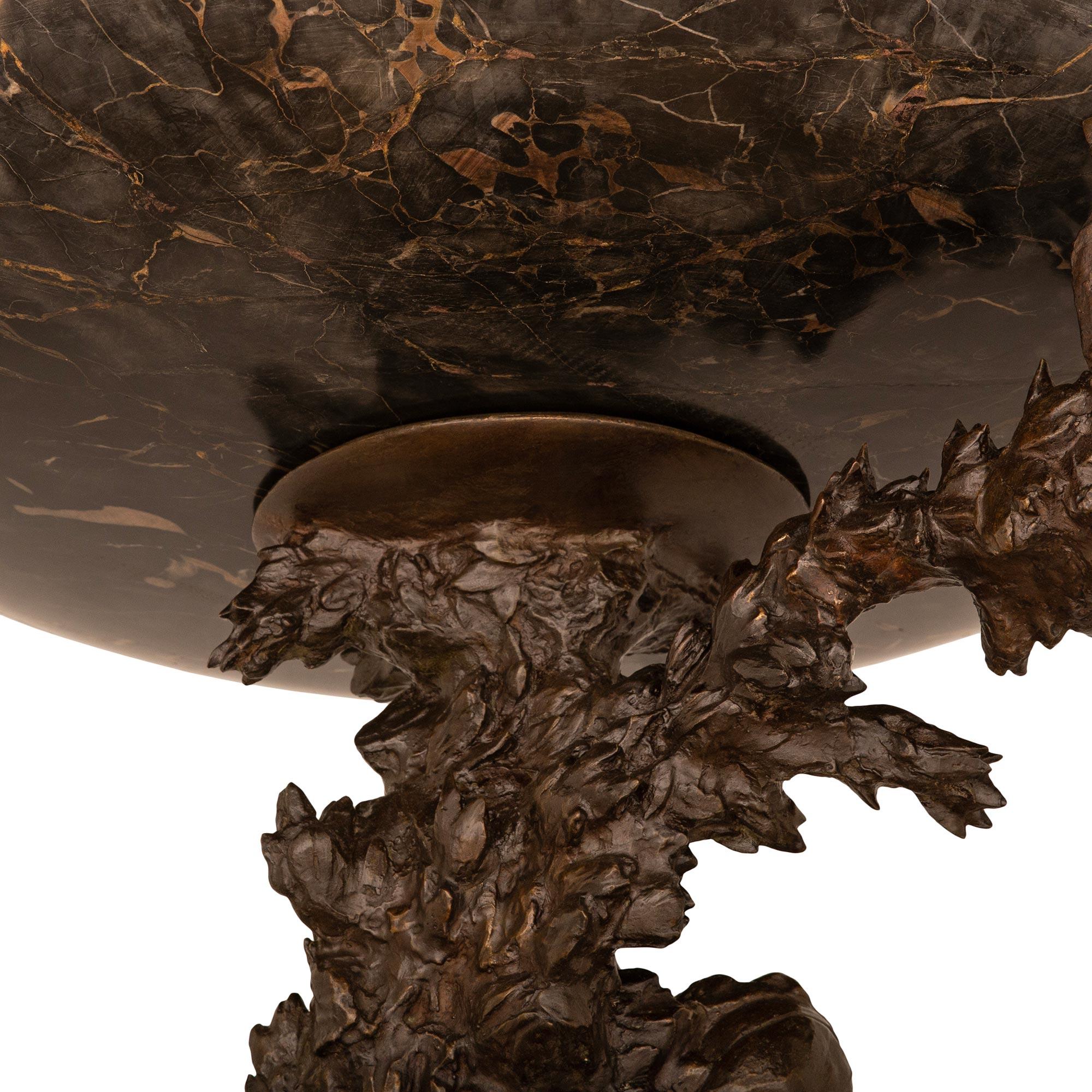 Vaso per uccelli/pianta in bronzo patinato del XIX secolo, firmato A. Fazzi in vendita 1