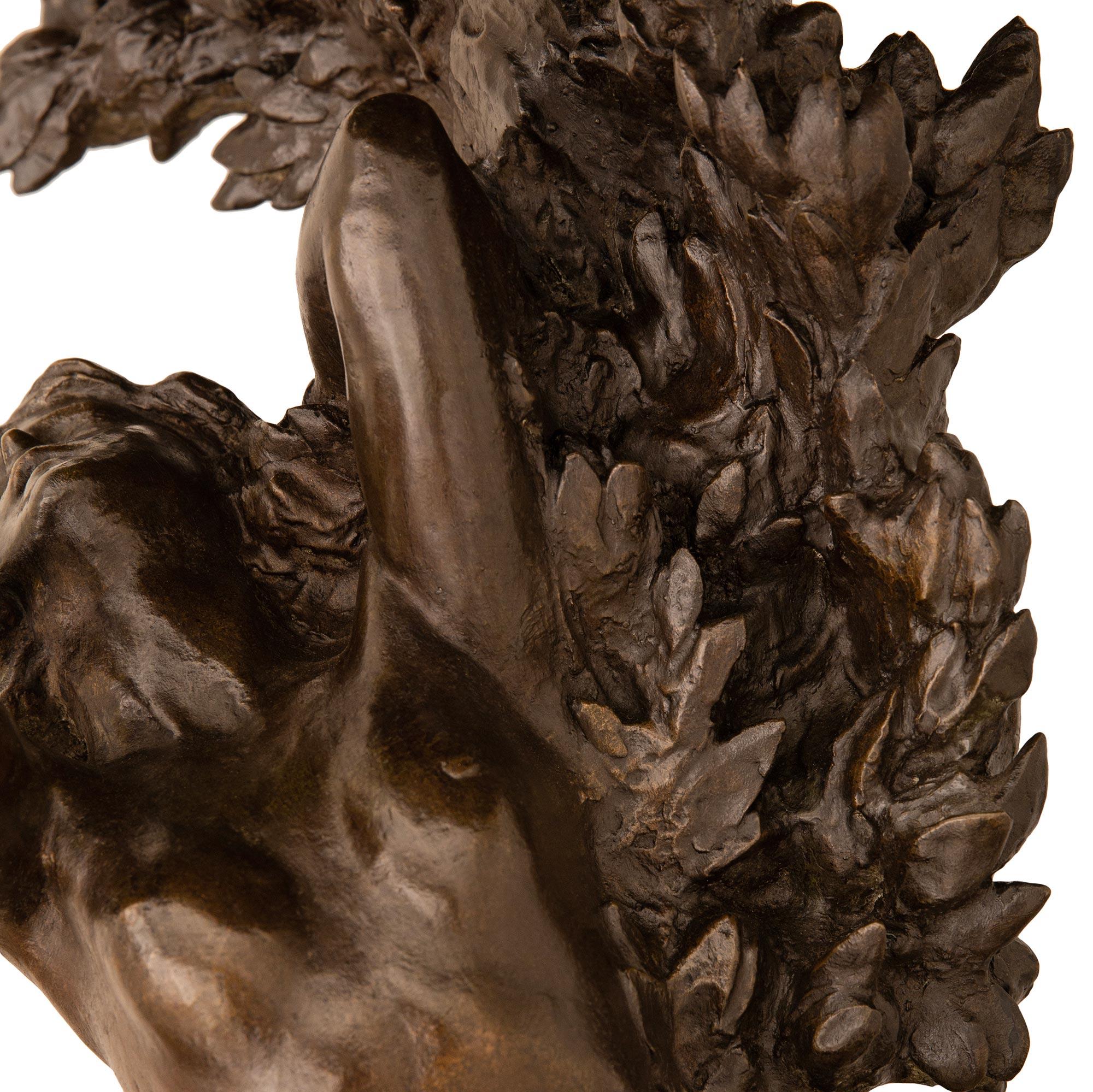 Vaso per uccelli/pianta in bronzo patinato del XIX secolo, firmato A. Fazzi in vendita 3