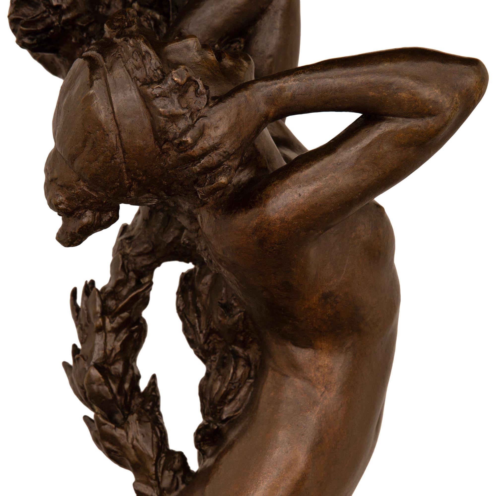 Vaso per uccelli/pianta in bronzo patinato del XIX secolo, firmato A. Fazzi in vendita 4