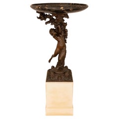 Soupière/plantière italienne du 19ème siècle en bronze patiné, signée A. Fazzi