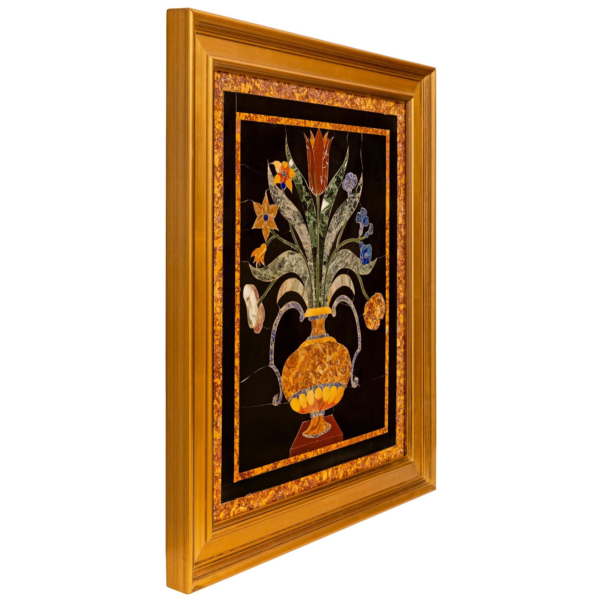 Italian 19th century Pietra Dura marble plaques In Good Condition For Sale In West Palm Beach, FL