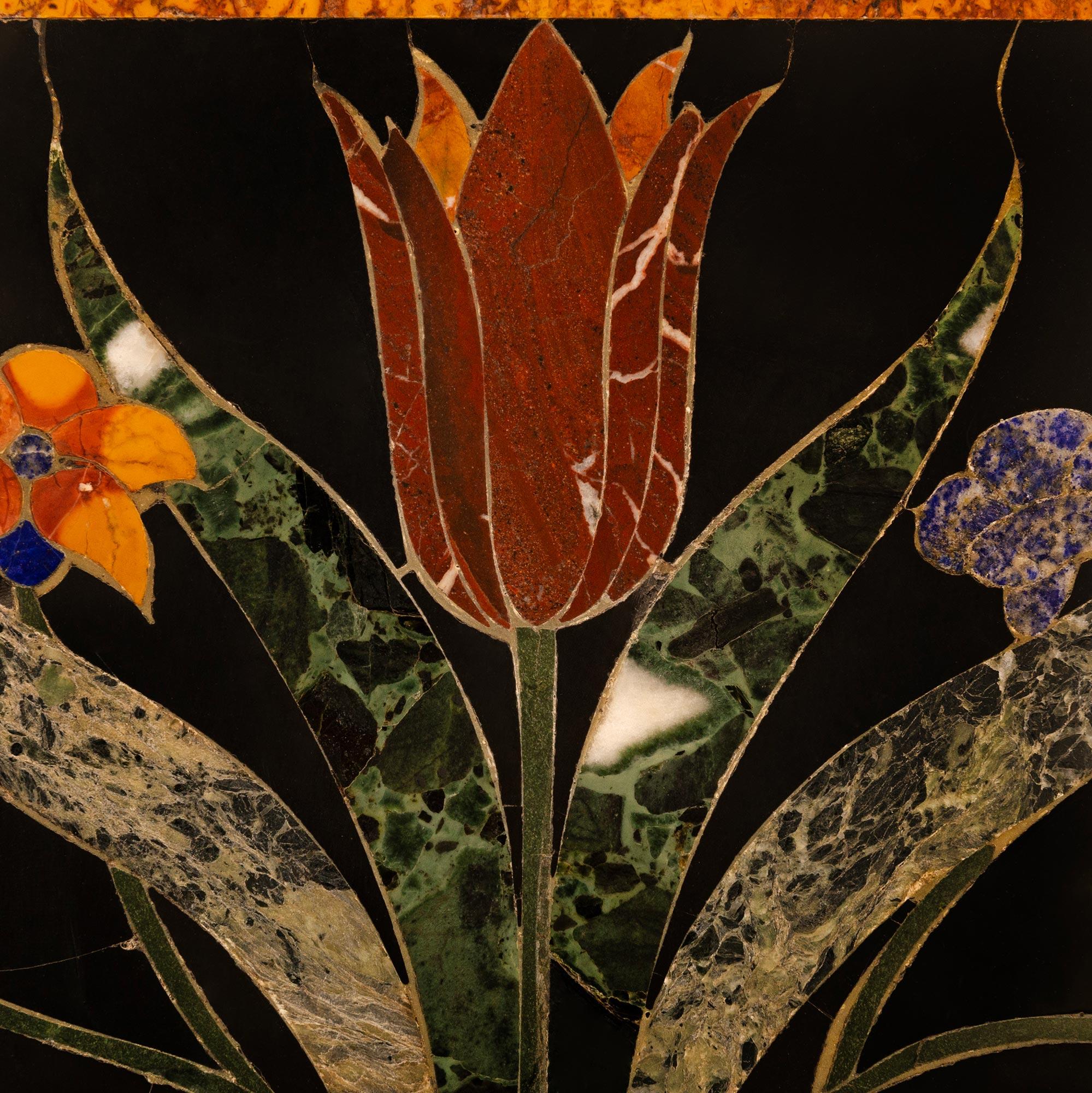 Marble Italian 19th century Pietra Dura marble plaques For Sale