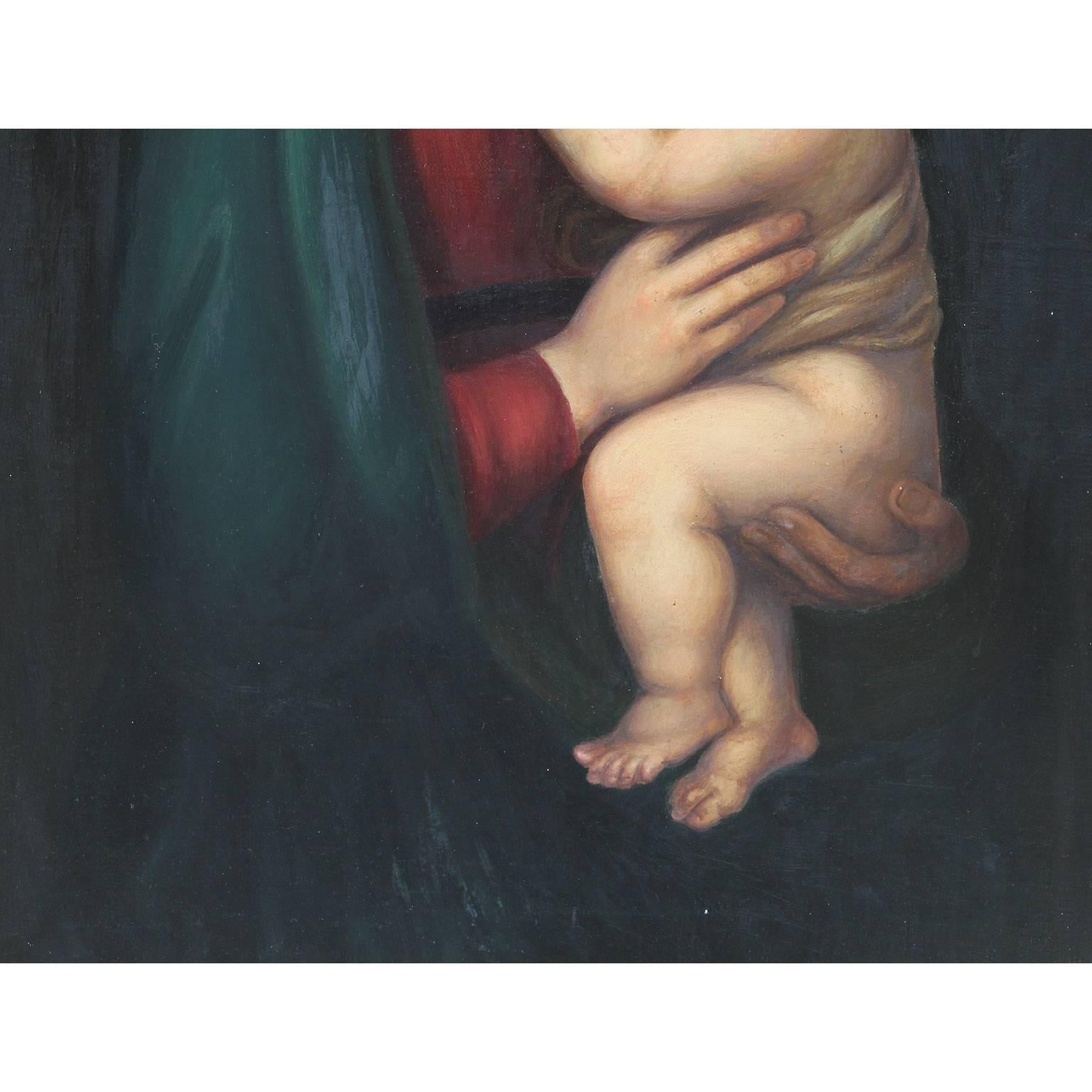 Italian 19th Century Renaissance Revival Oil on Canvas of a 