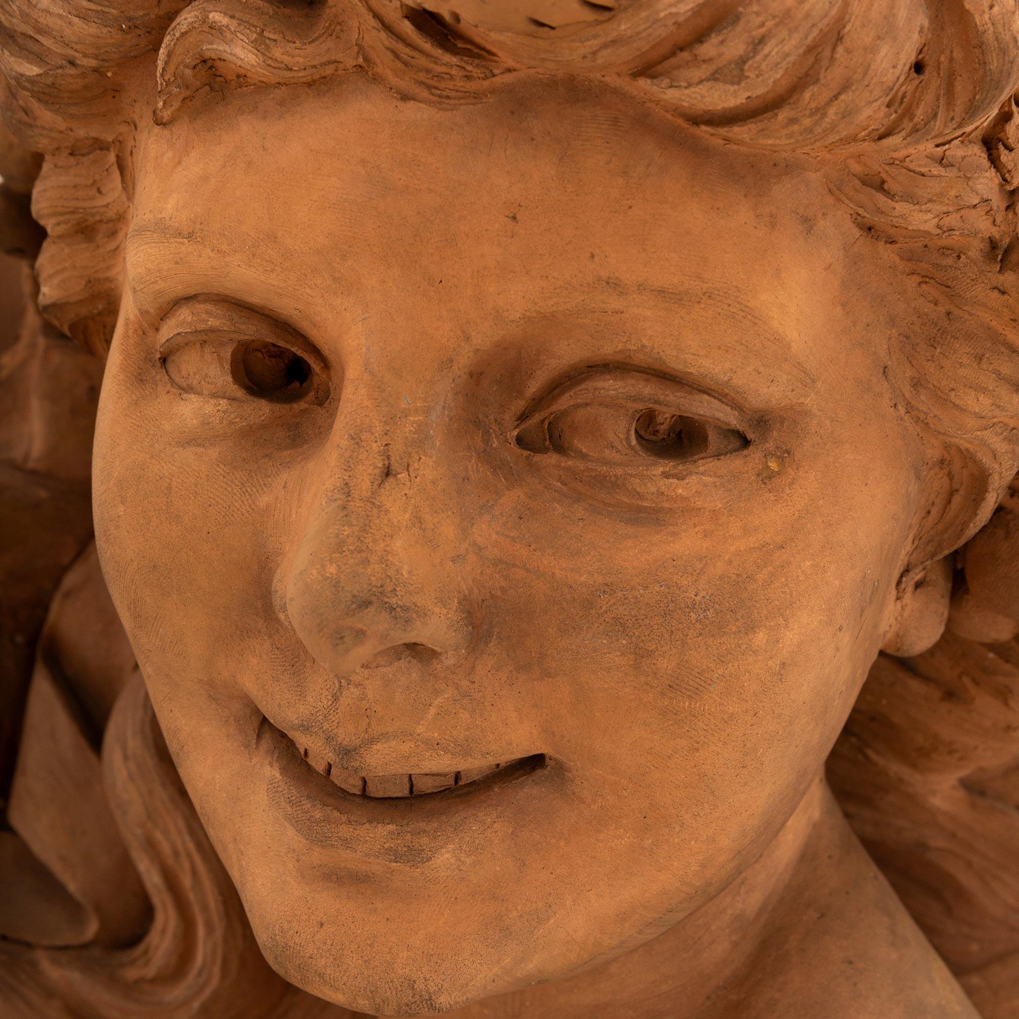 Bustos/decoración mural de terracota italiana del siglo XIX, estilo renacentista Terracota