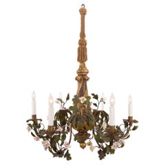 Italian 19th Century Rococo Style Six Light Chandelier