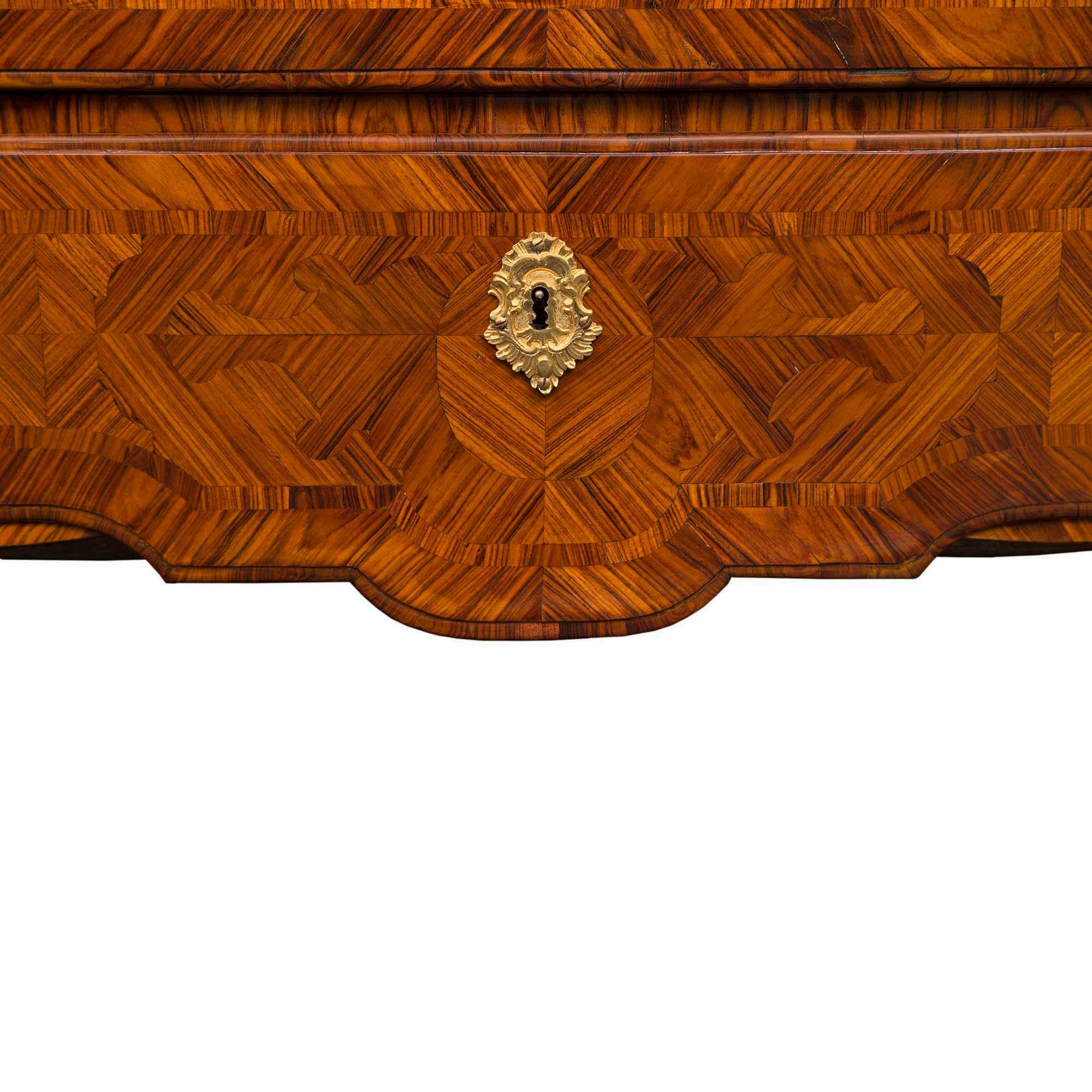 Italian 19th Century Rosewood Parquetry and Ormolu Three-Drawer Chests 4